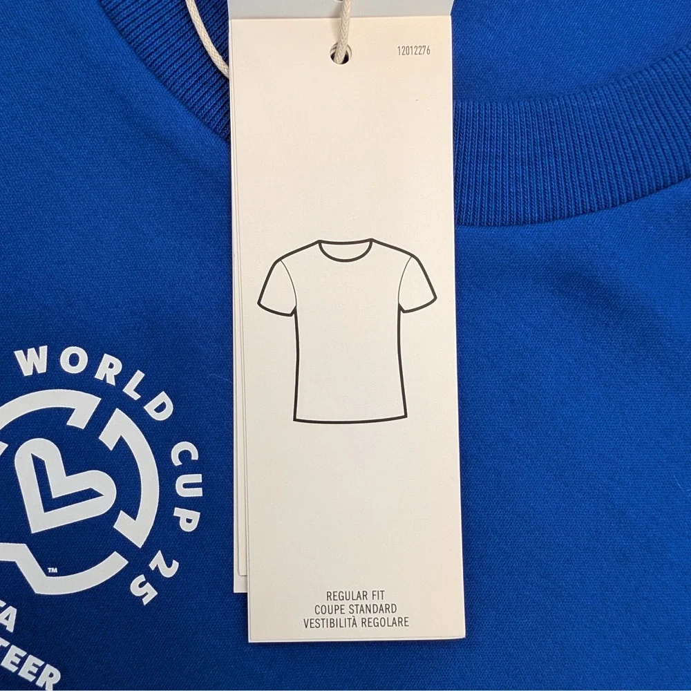 NWT adidas FIFA Club World Cup 2025 Volunteer Tee Blue 2XL Soccer Cotton